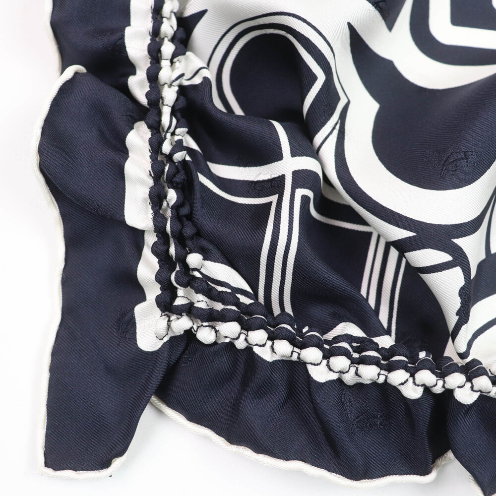 HERMES Authentic Blue Silk Scarf - Picture 4 of 5